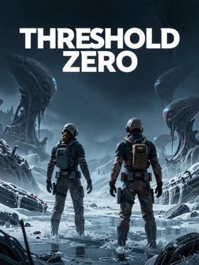 Cold Signal game cover - two survivors in a frozen alien wasteland